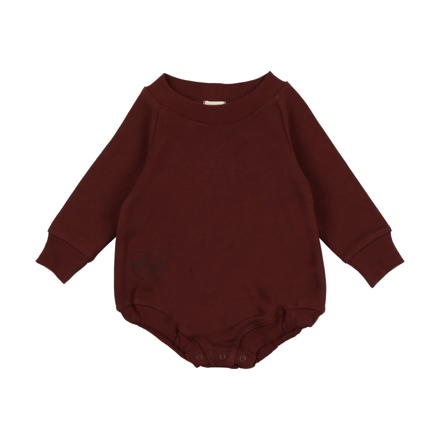 LIL LEGS BURGUNDY SWEATSHIRT ROMPER