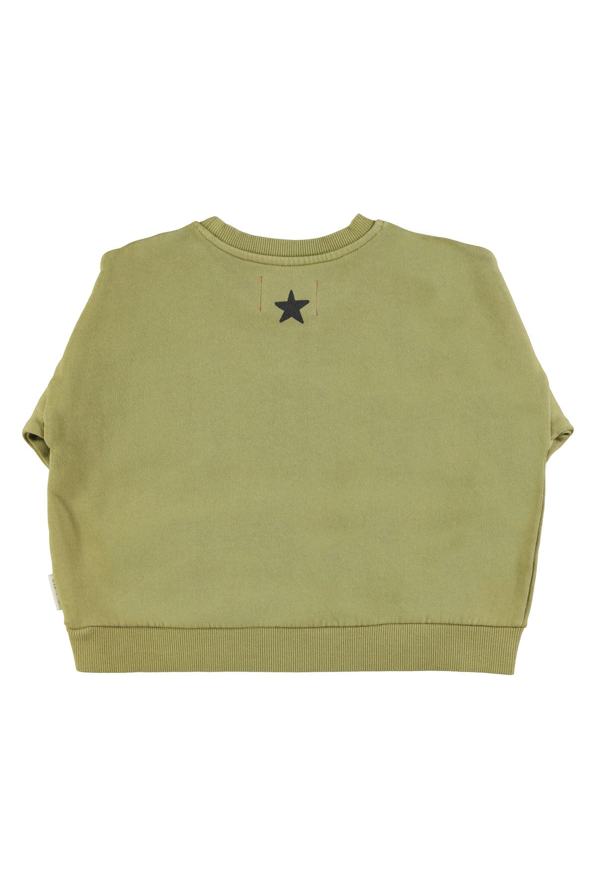PIUPIUCHICK OLIVE GREEN TIGER PATCH SWEATSHIRT