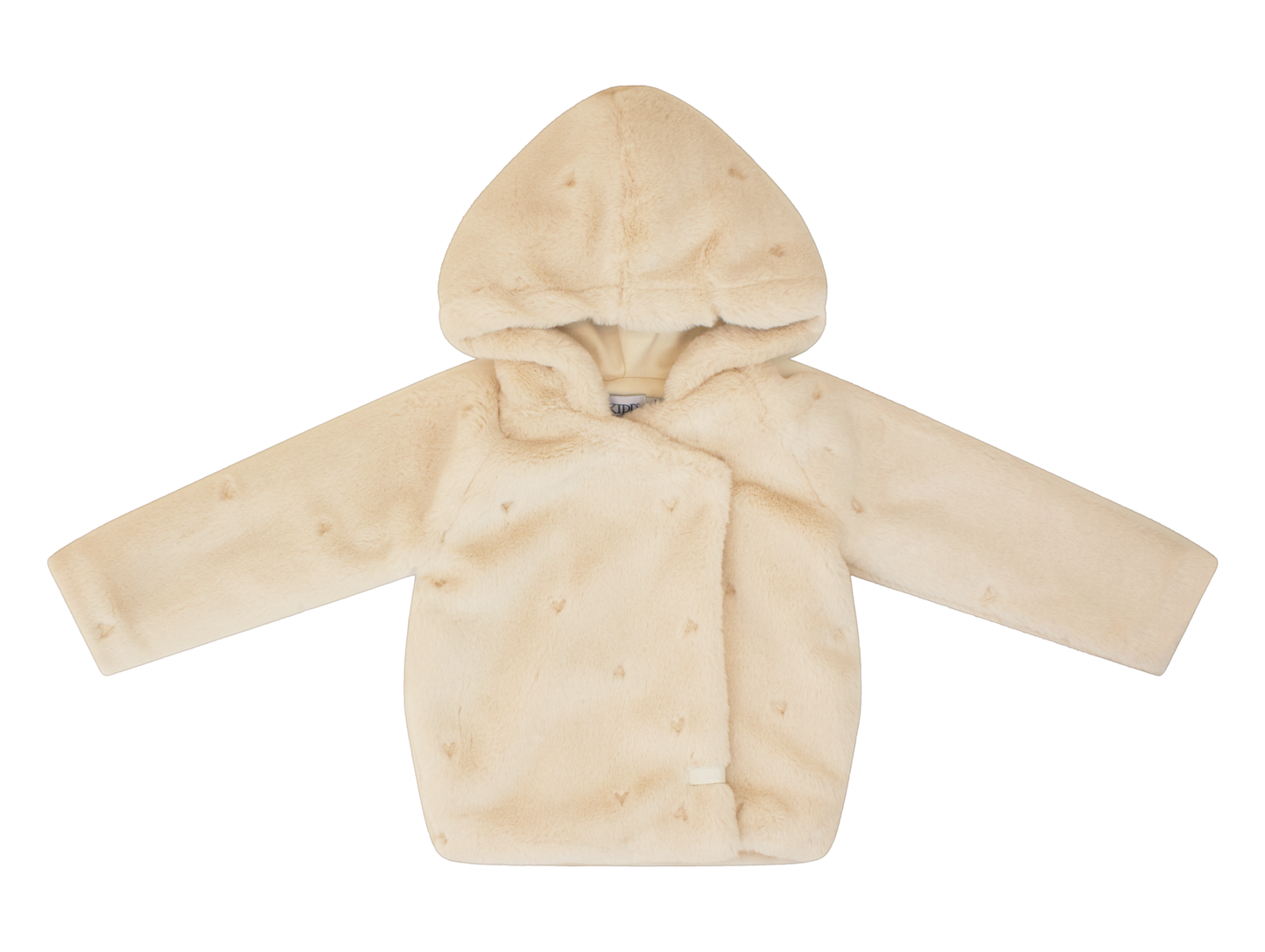 KIPP NATURAL EMBROIDERED HEART FUR JACKET
