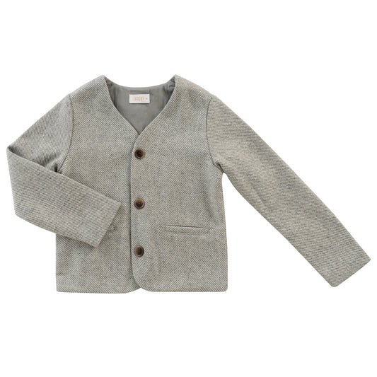 KIPP GREY TEXTURED KNIT BLAZER