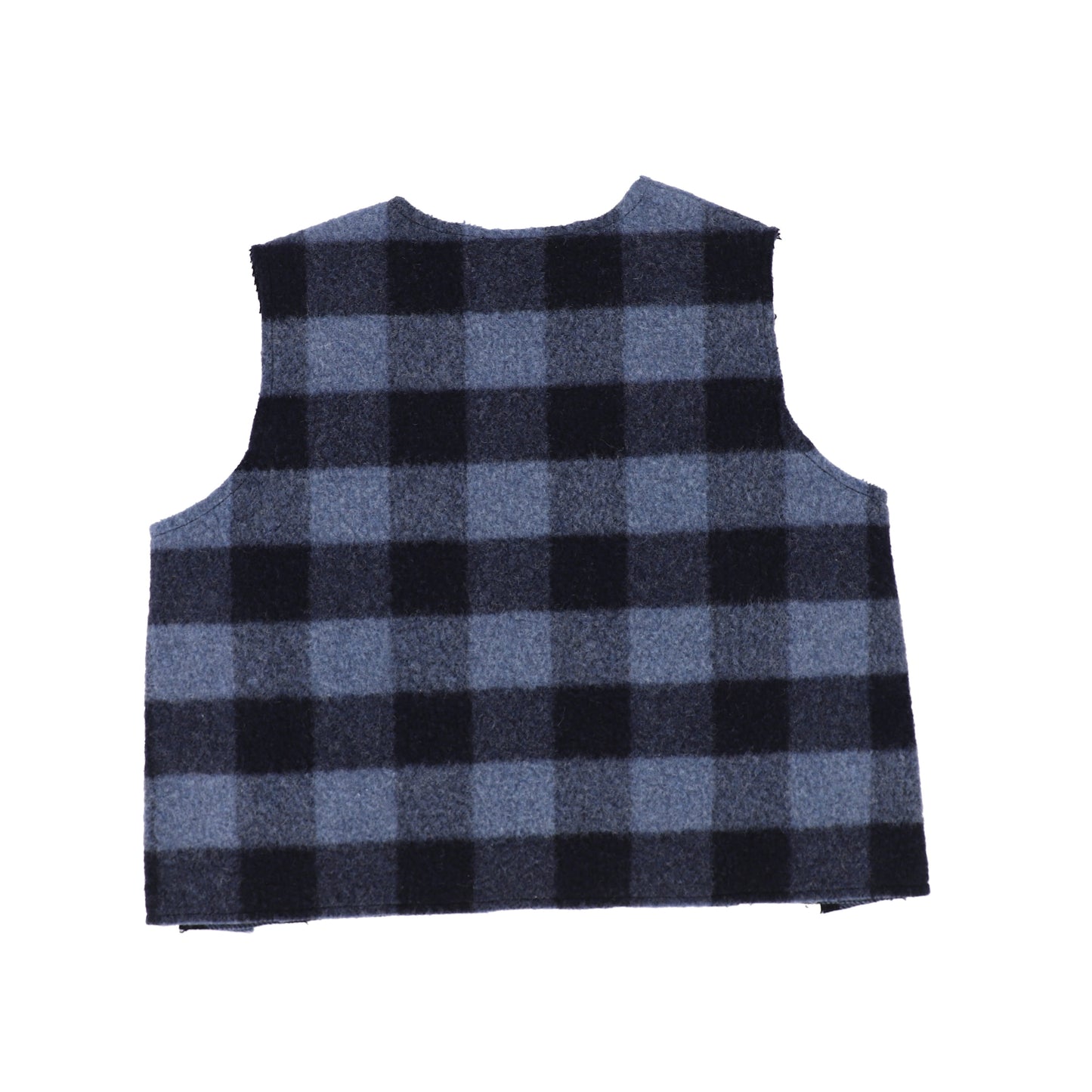 BE FOR ALL NAVY BLUE CHECKED VEST