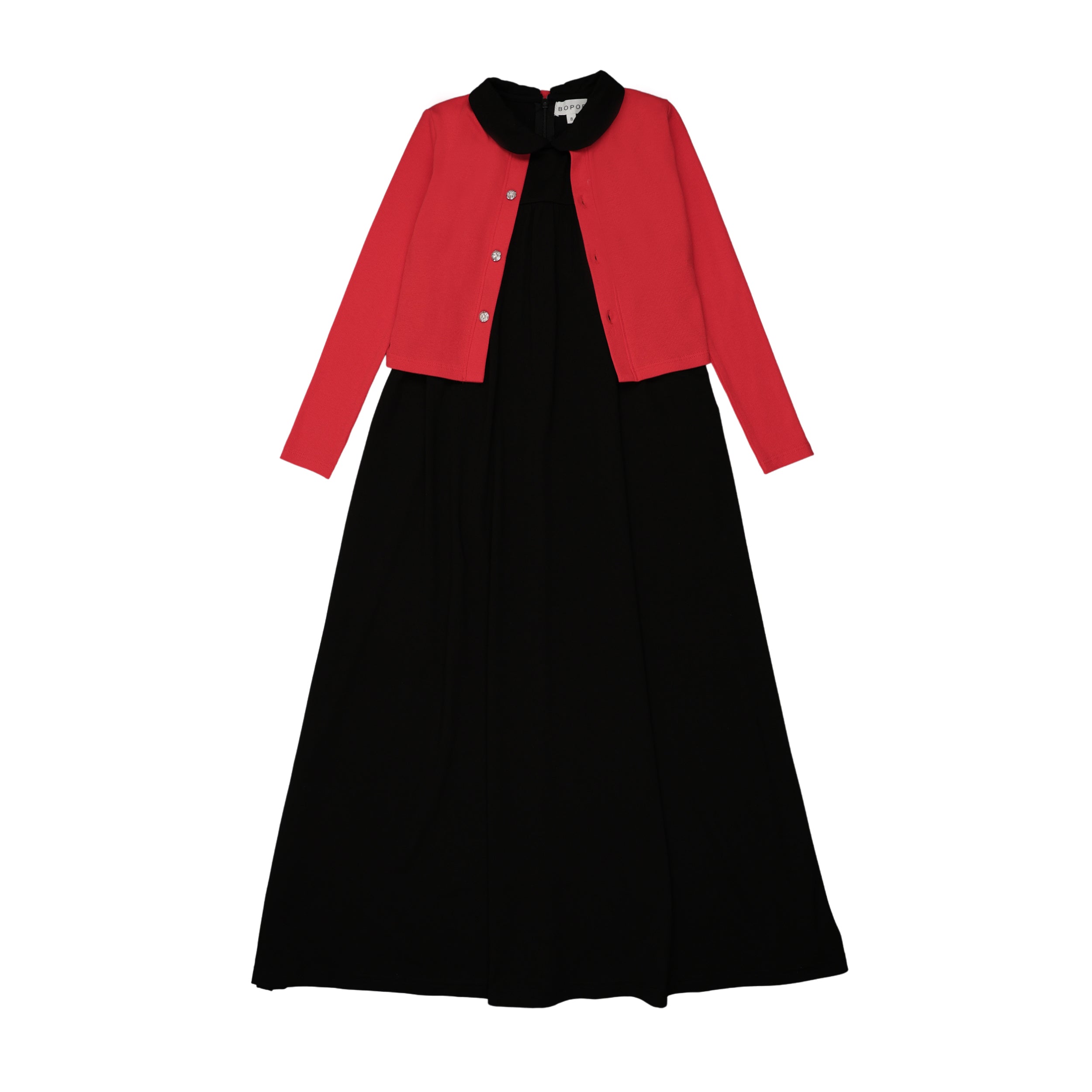 black dress red cardigan Charcoal Open Cardigan with Red Dress Outfits (2 ideas & outfits)