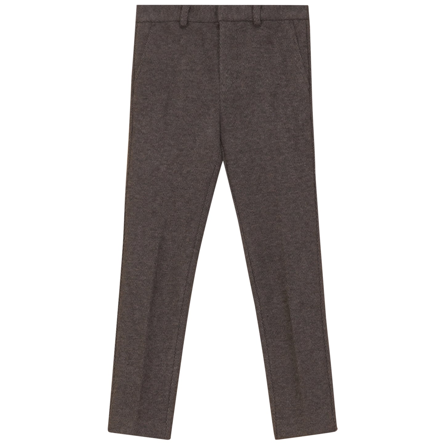MANN BROWN HERRINGBONE PANTS