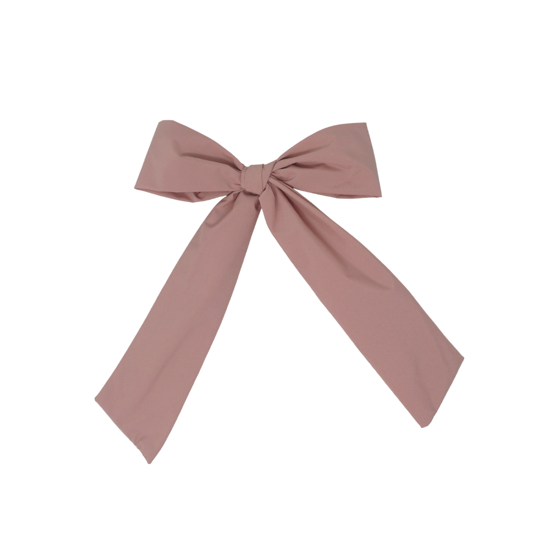 BANDEAU MAUVE PINK TAFFETA BOW [FINAL SALE