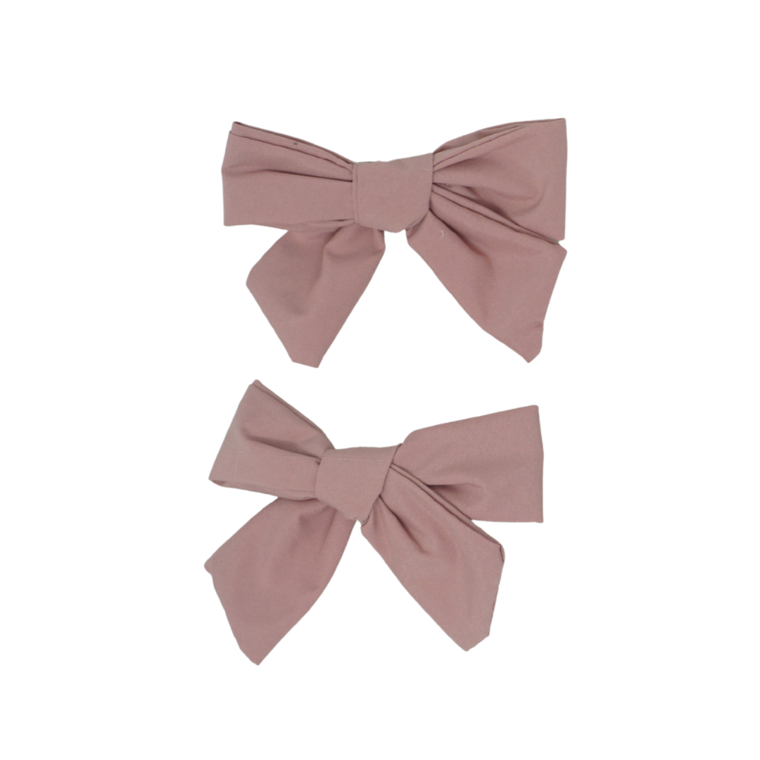 BANDEAU MAUVE PINK MINI TAFFETA BOW SET [FINAL SALE