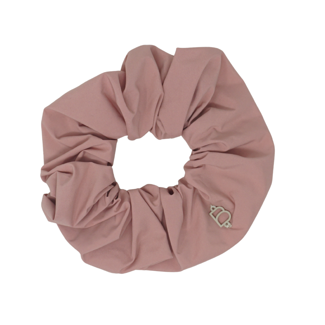 BANDEAU MAUVE PINK TAFFETA SCRUNCHIE [FINAL SALE