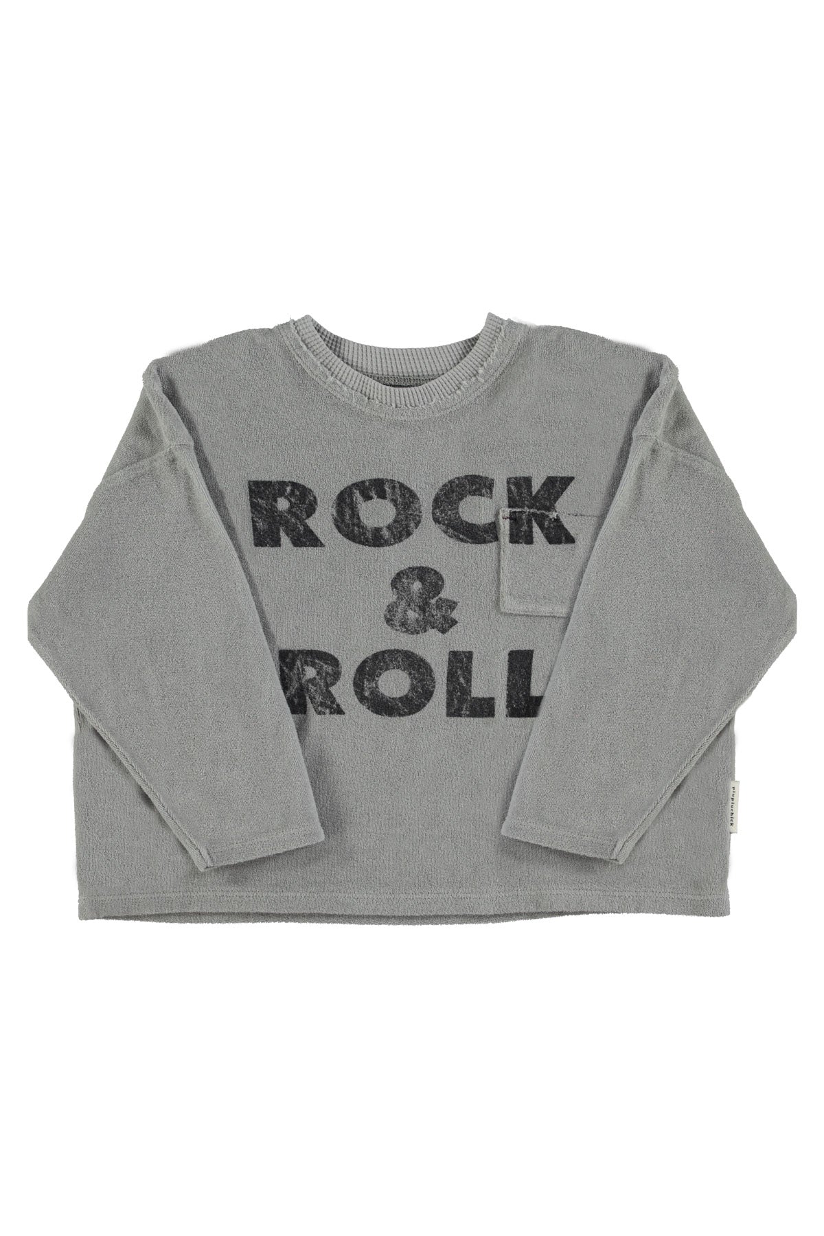 PIUPIUCHICK GREY TERRY WORDED T-SHIRT