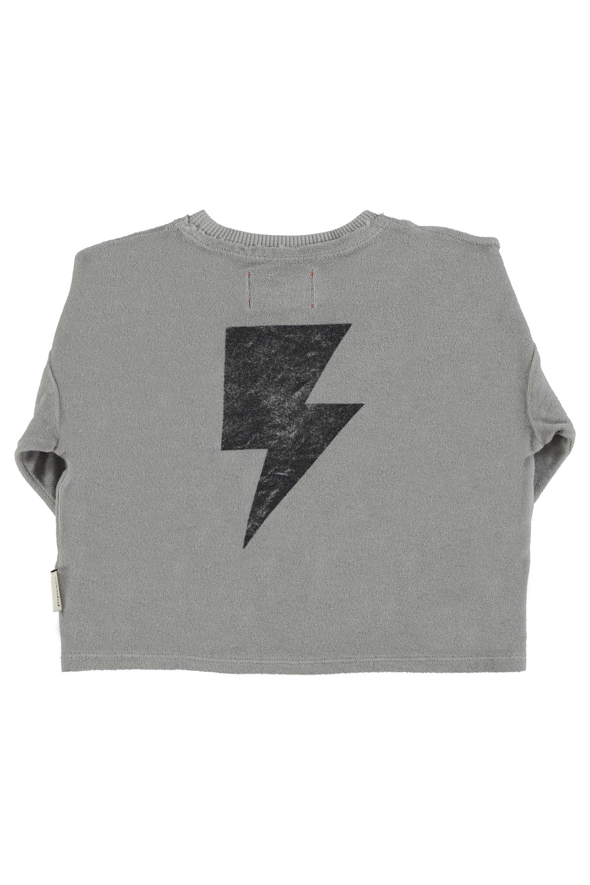 PIUPIUCHICK GREY TERRY WORDED T-SHIRT
