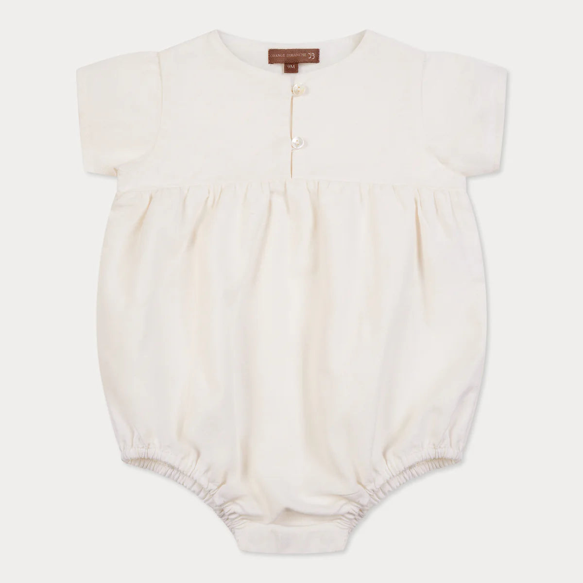 ORANGE DIMANCHE OFF WHITE LINEN ROMPER