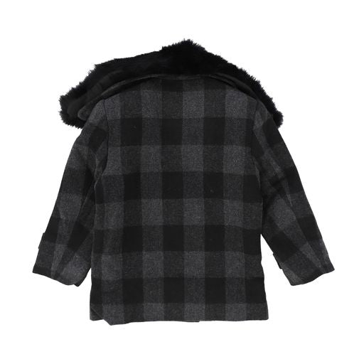 HARPER JAMES PLAID FUR LINED JACKET