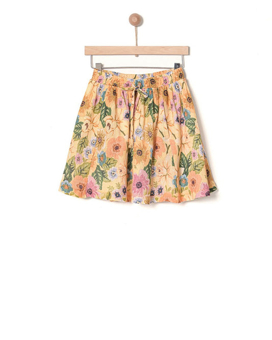 YELL OH FLORAL TIE SKIRT [FINAL SALE]