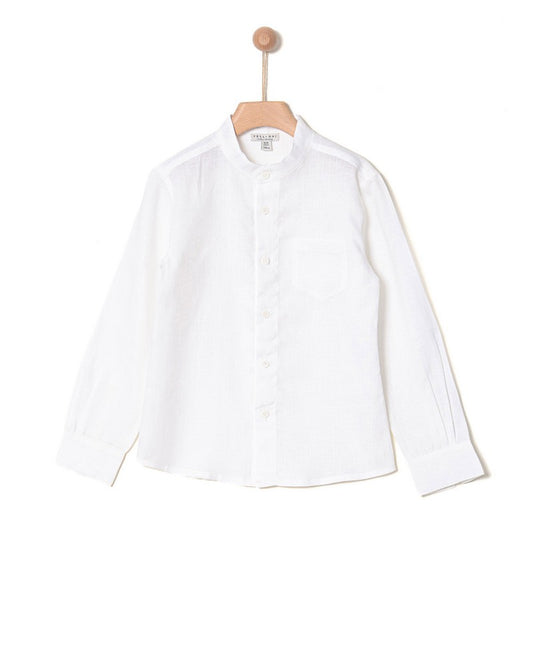 YELL OH WHITE BUTTON SHIRT [FINAL SALE]
