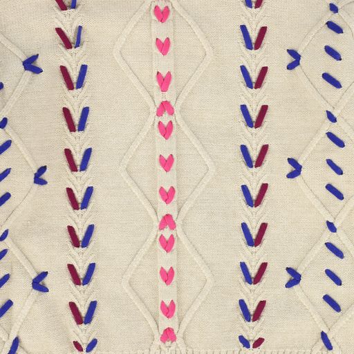 TUSTELLO OATMEAL DIAMOND DESIGN SWEATER