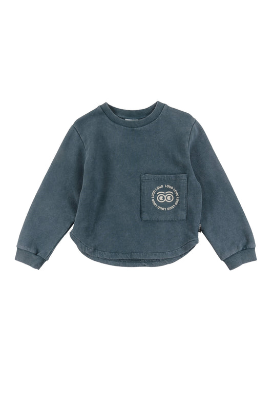 LOUD GREEN WASH LOGO POCKET SWEATSHIRT