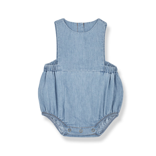 1 + IN THE FAMILY DENIM GATHERED WAIST ROMPER [FINAL SALE]