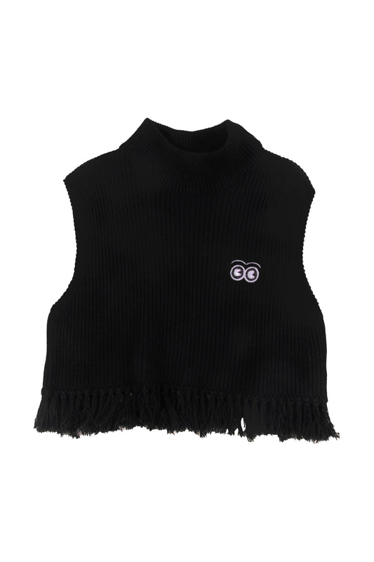 LOUD BLACK LOGO FRINGE TOP