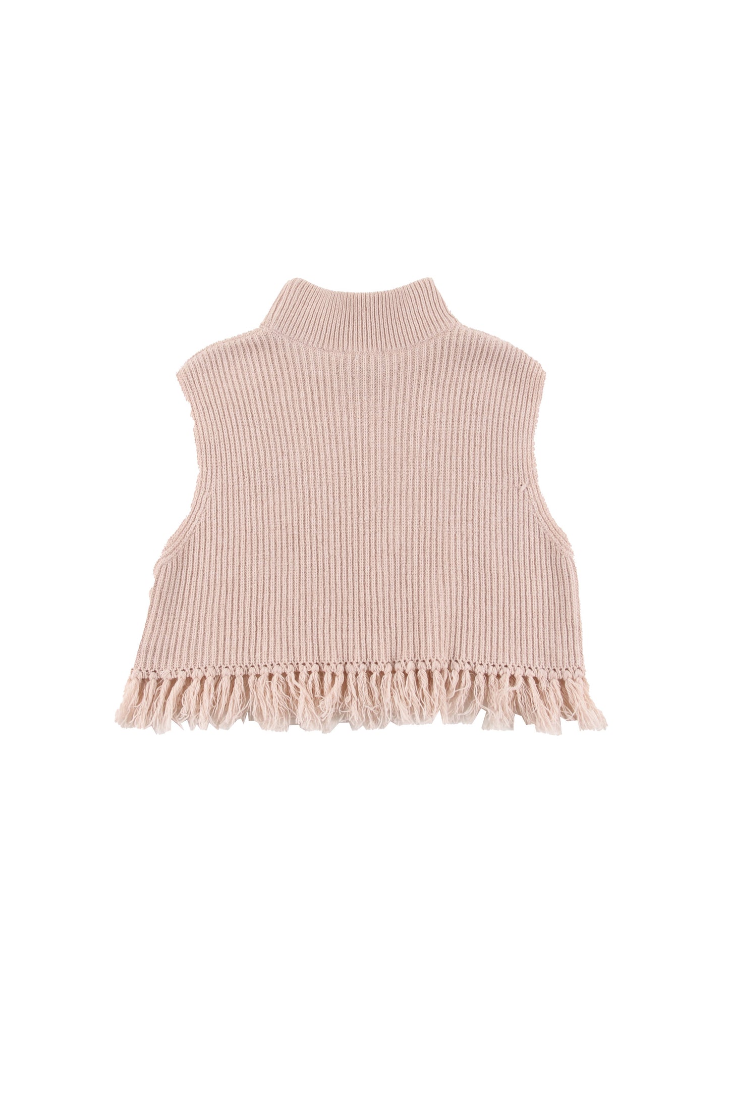 LOUD PALE PINK LOGO FRINGE TOP