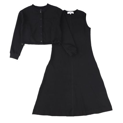 VIBE BLACK A LINE JUMPER WITH CARDIGAN