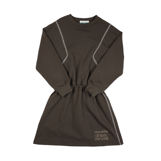 RAQUETTE BROWN DESIGN STITCH DRESS