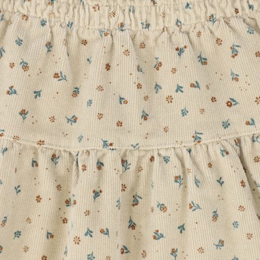 MY LITTLE COZMO FLORAL PRINT CORDUROY SKIRT