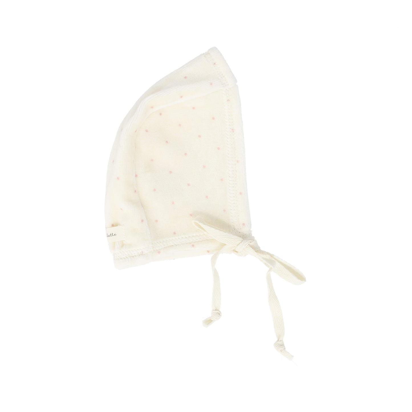 LILETTE CREAM AND PINK DOT VELOUR BONNET