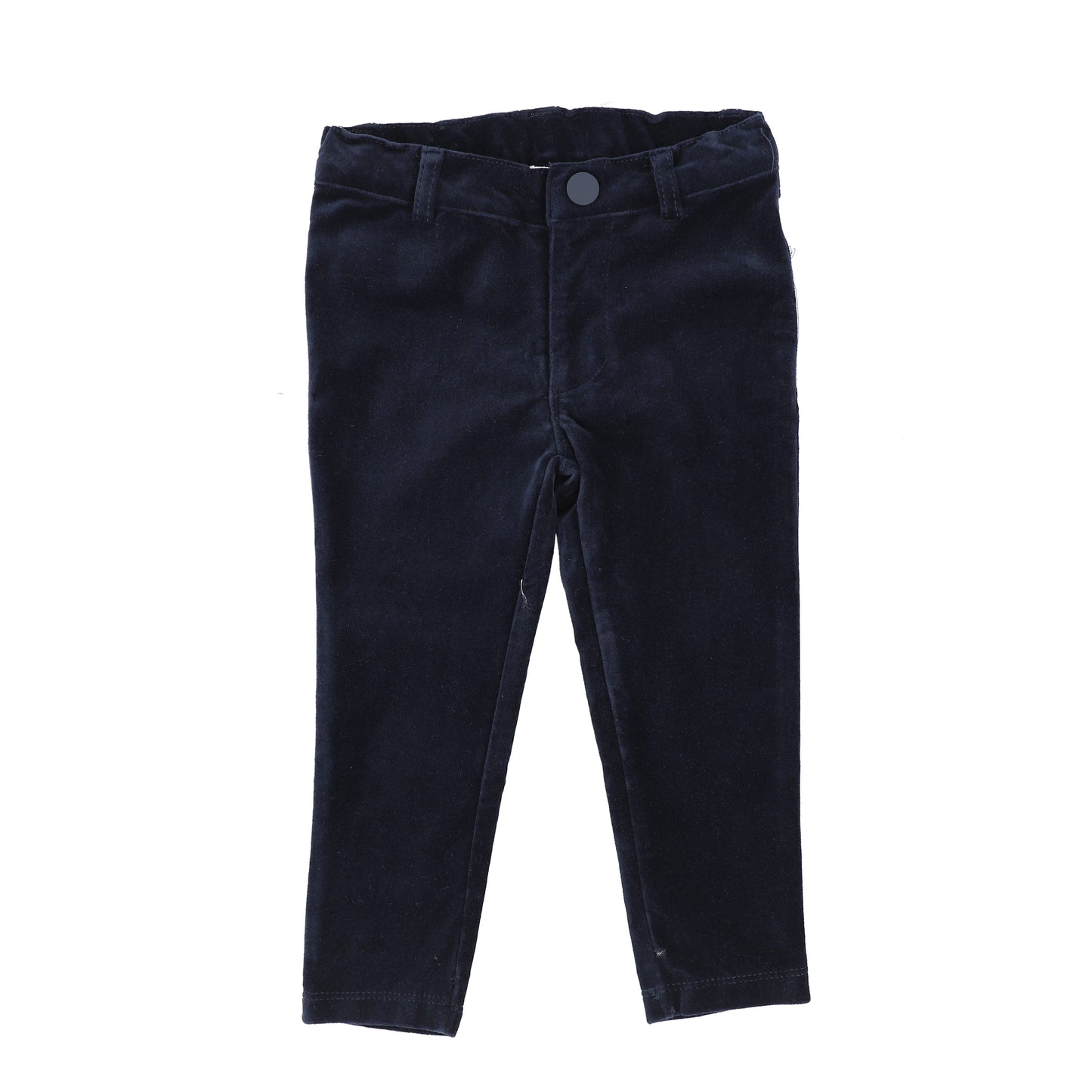 LIL LEGS NAVY VELVET PANTS