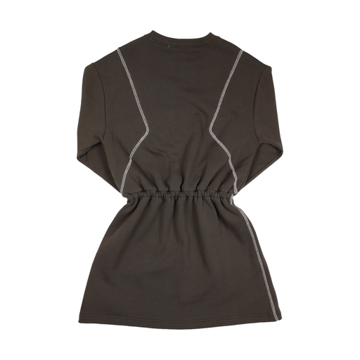 RAQUETTE BROWN DESIGN STITCH DRESS