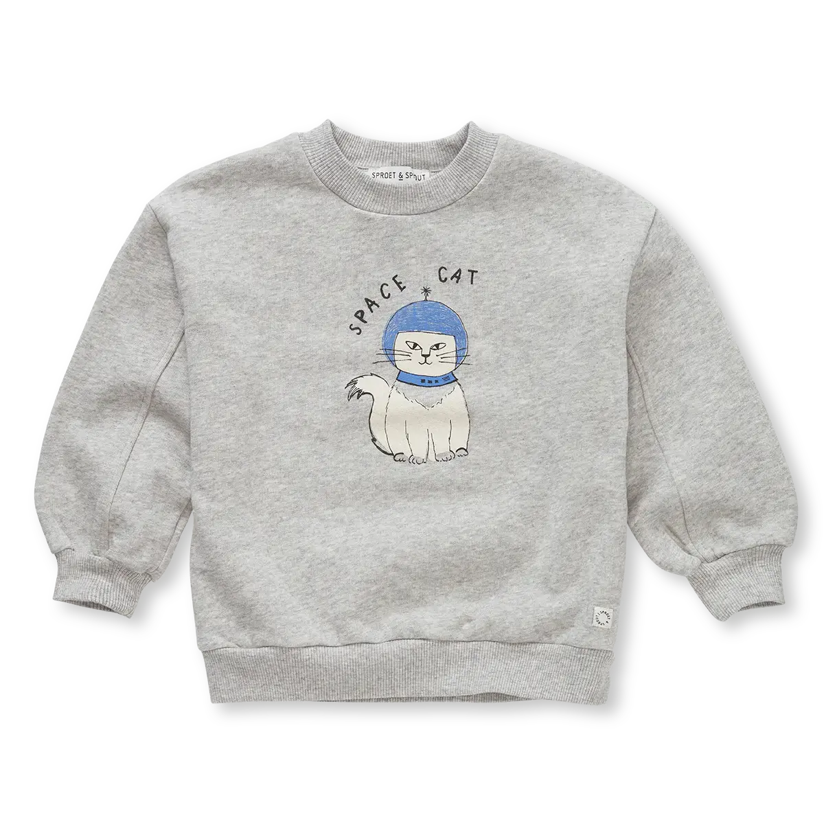 SPROET & SPROUT HEATHER GREY CAT SWEATSHIRT