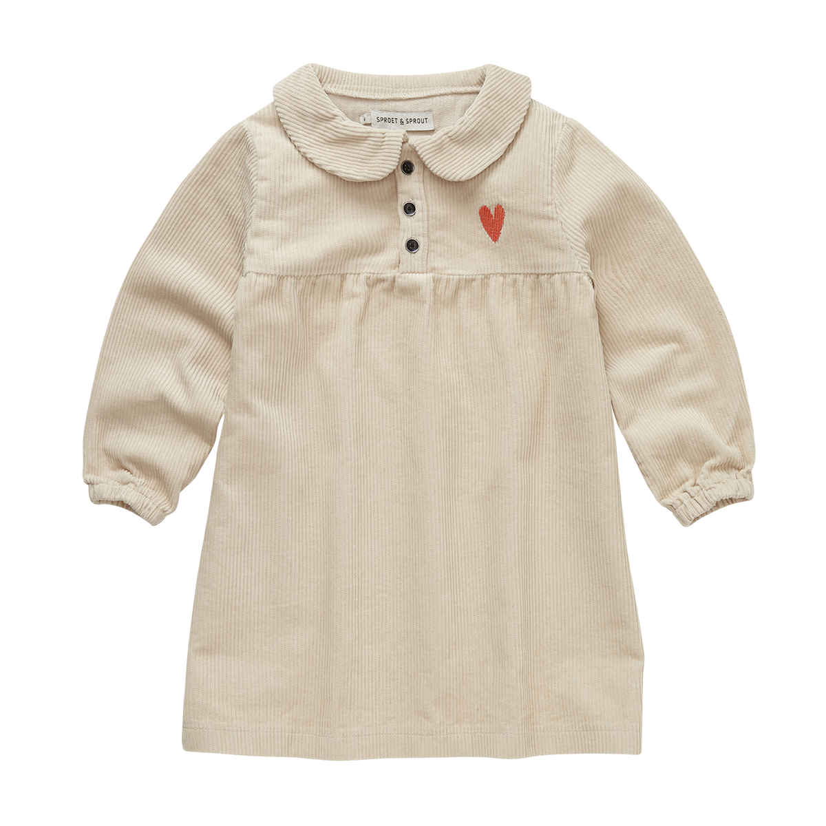 SPROET & SPROUT BEIGE CORDUROY COLLAR DRESS