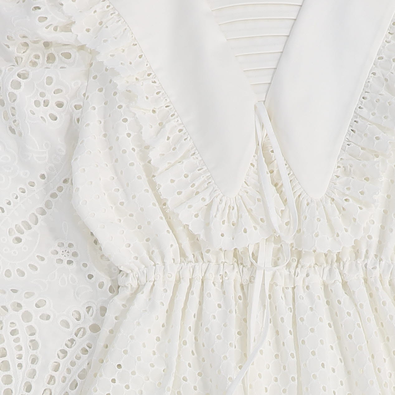 VENERA ARAPU WHITE EMROIDERED PUFF SLEEVE MAXI DRESS [FINAL SALE]