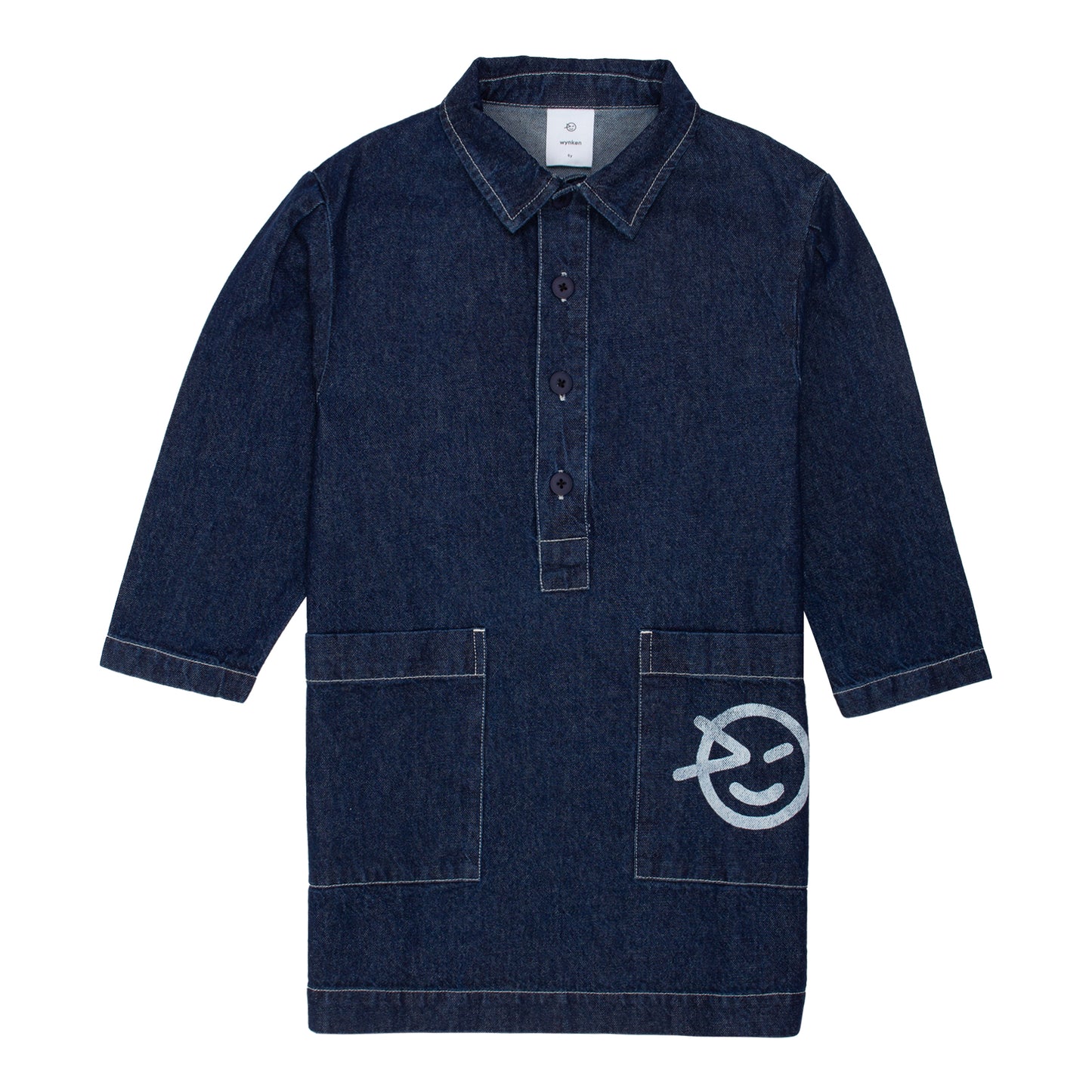 WYNKEN MID BLUE DENIM POCKET DRESS