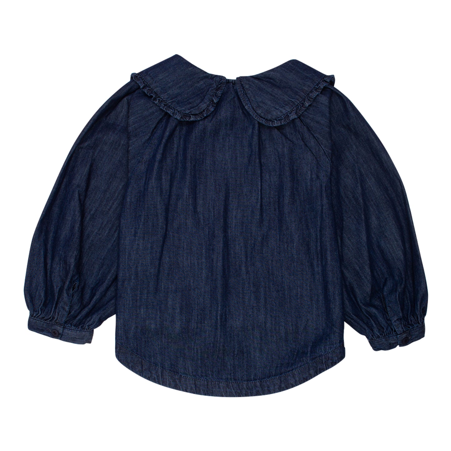 WYNKEN MID BLUE DENIM COLLAR TOP