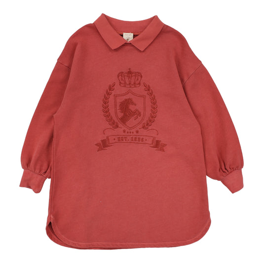 ANALOGIE MINERAL RED EMBLEM SWEATSHIRT DRESS