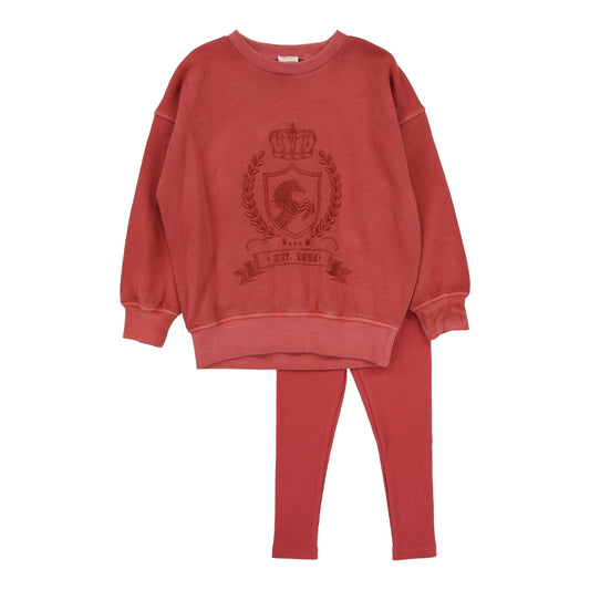 ANALOGIE MINERAL RED EMBLEM SWEATSHIRT SET