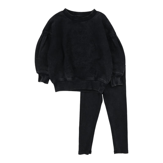 ANALOGIE BLACK WASH EMBLEM SWEATSHIRT SET