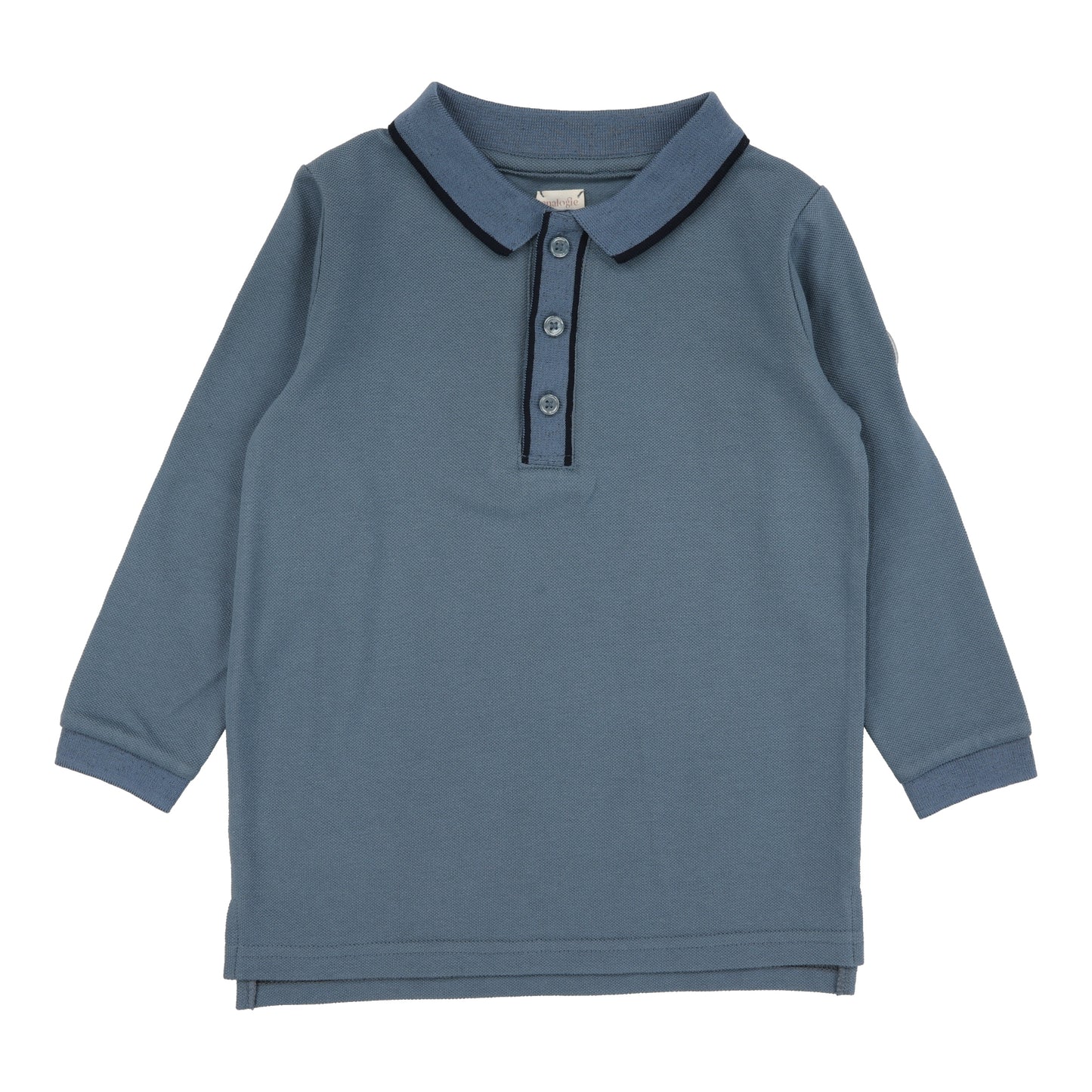 LIL LEGS OFF BLUE CONTRAST TRIM POLO
