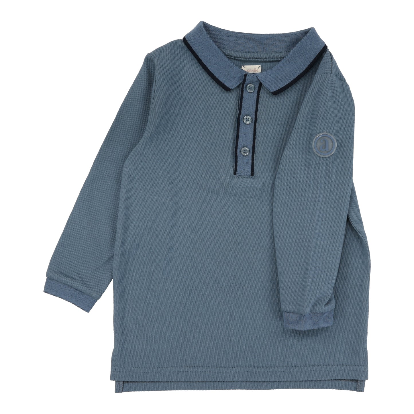 LIL LEGS OFF BLUE CONTRAST TRIM POLO