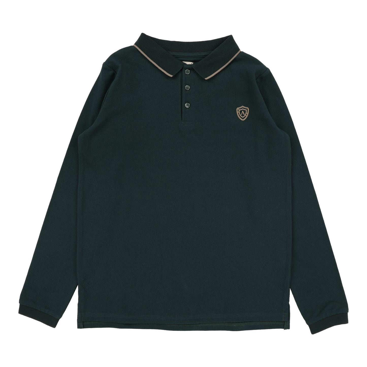 LIL LEGS GREEN COLLAR TRIM POLO