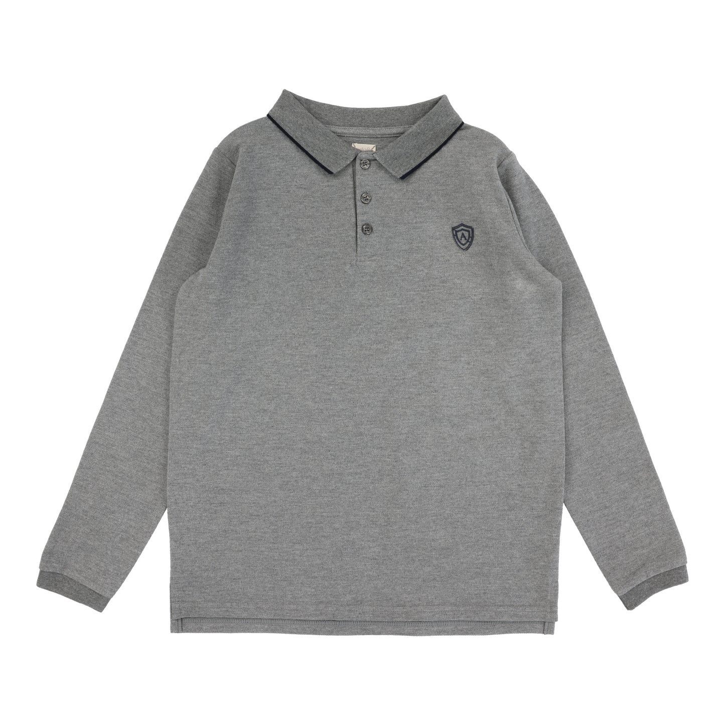 LIL LEGS GREY COLLAR TRIM POLO