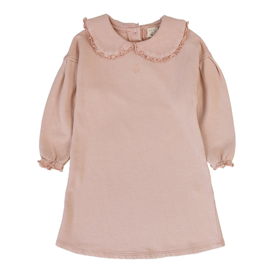 ANALOGIE DUSTY PINK WASH SWEATSHIRT DRESS