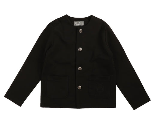 BELATI BLACK JERSEY POCKET BLAZER