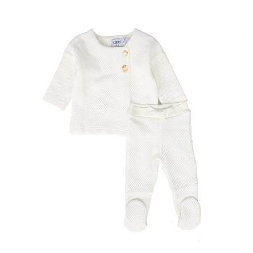 KIPP WHITE 2 PC PIQUE SET