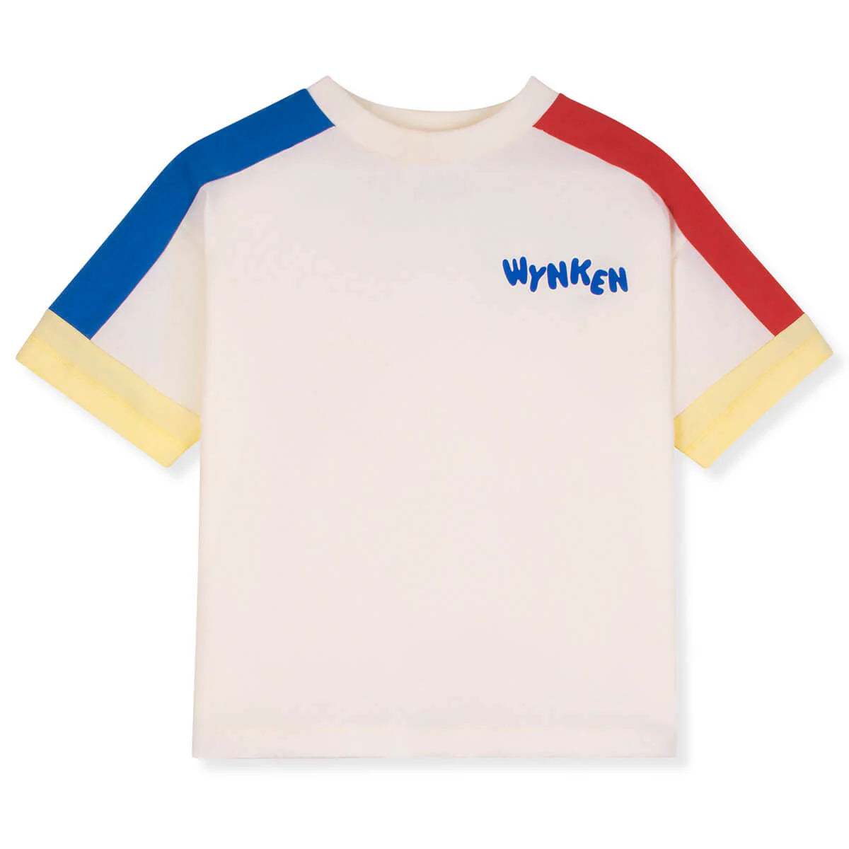 WYNKEN CREAM COLOR BLOCK WORDED TSHIRT