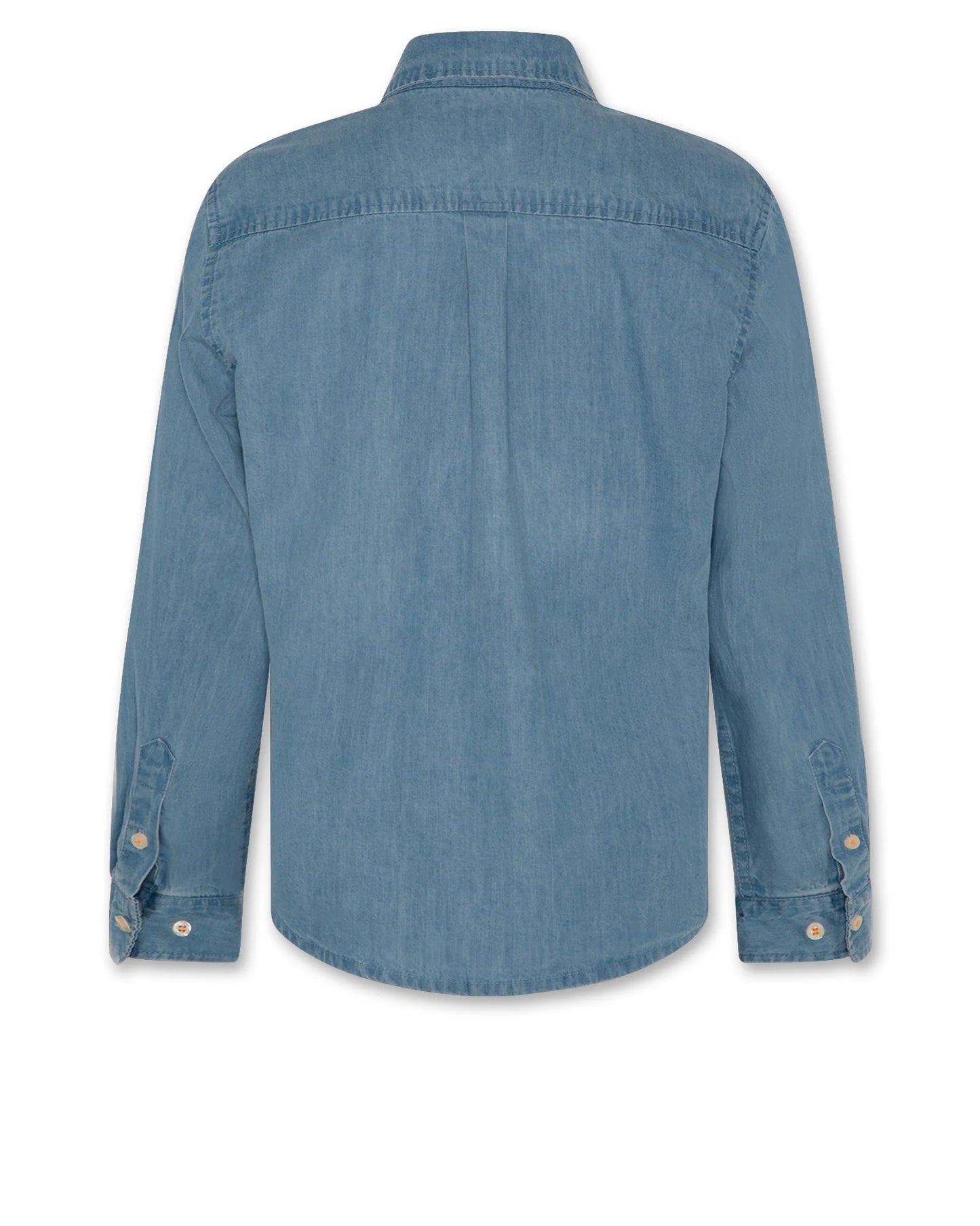 AO76 DENIM COLLARED BUTTON DOWN SHIRT