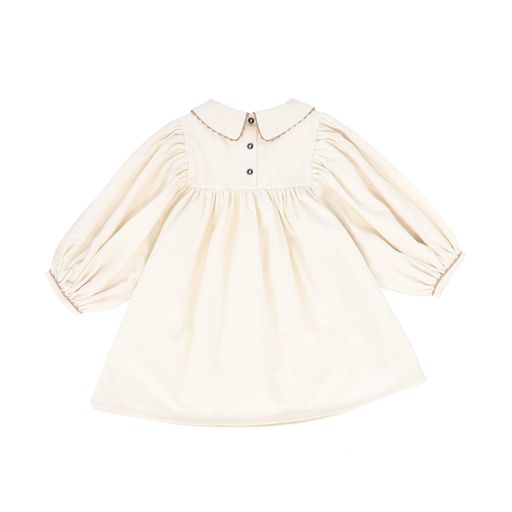 BELLE CHIARA ECRU TRIM COLLAR DRESS