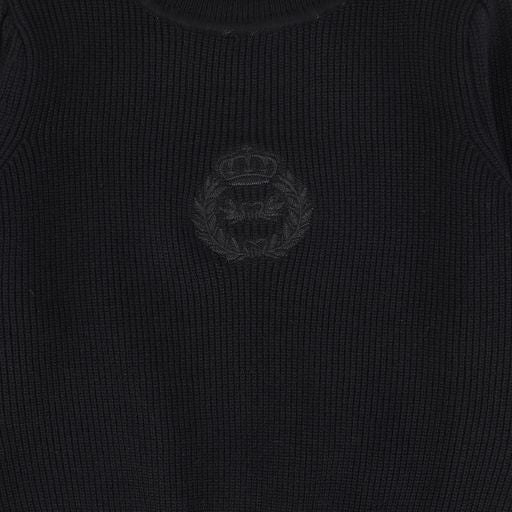 LILOU BLACK PUFF SHOULDER TURTLENECK SWEATER