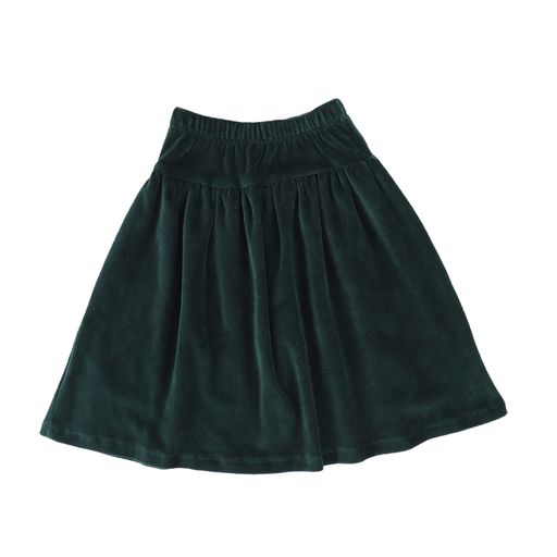 LETTER TO THE WORLD FOREST GREEN VELOUR SKIRT