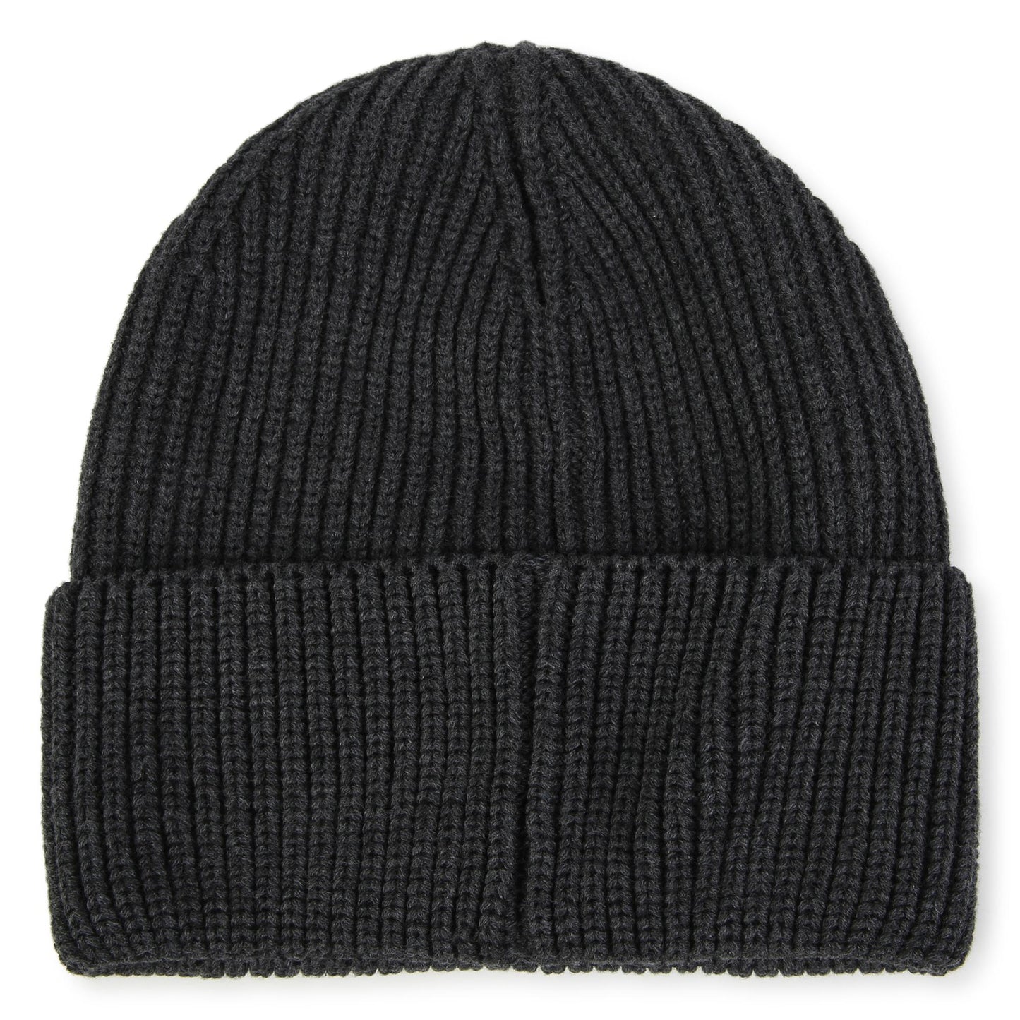 KARL LAGERFELD GREY RIBBED LOGO BEANIE
