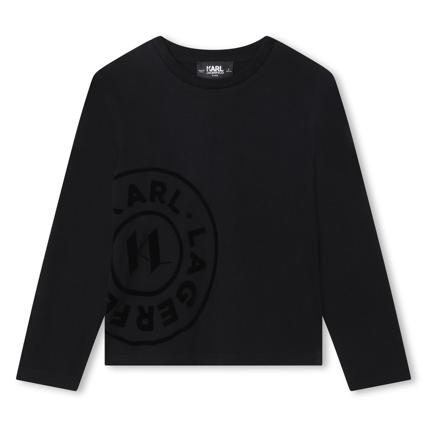 KARL LAGERFELD BLACK CIRCLE LOGO TEE