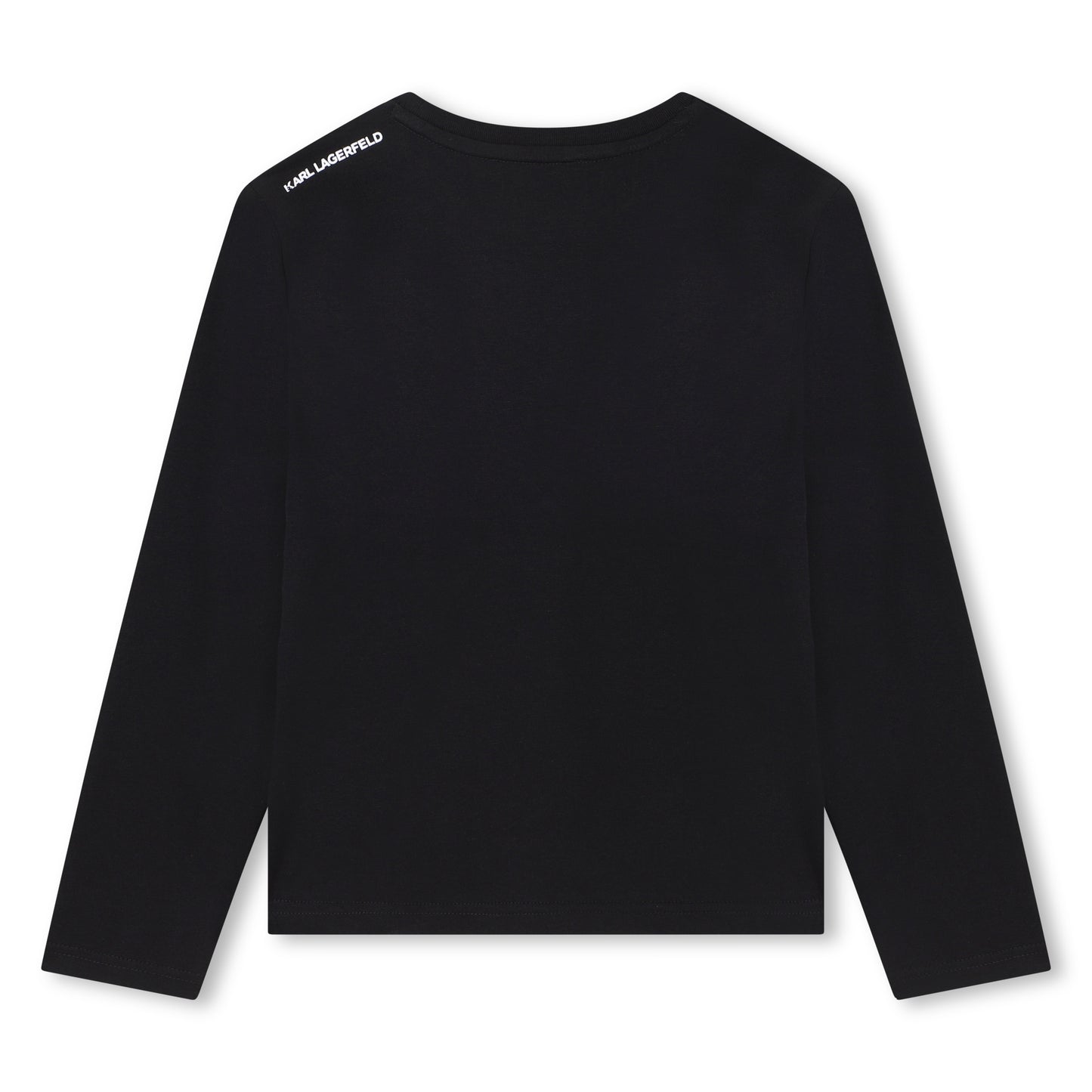 KARL LAGERFELD BLACK CIRCLE LOGO TEE
